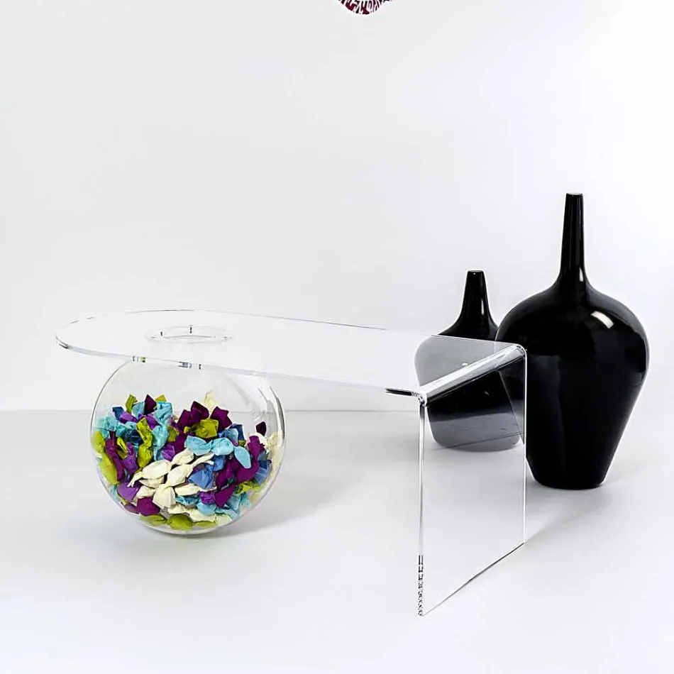 Mesa de centro de design moderno contemporâneo L90xH40xP48 cm Bolly, made in Italy Viadurini