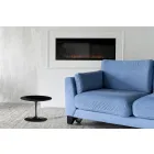 Mesa de Centro Tulipa Eero Saarinen H 39 com Tampo Laminado Líquido Preto Fabricado na Itália - Escarlate Viadurini