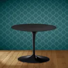 Mesa de centro Tulip de Eero Saarinen, 41 cm de altura, em cerâmica Domoos, fabricada na Itália - cor escarlate Viadurini