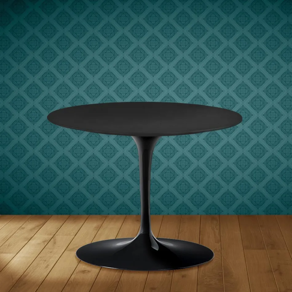 Mesa de centro Tulip de Eero Saarinen, 41 cm de altura, em cerâmica Domoos, fabricada na Itália - cor escarlate Viadurini