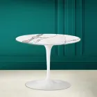 Mesa de Centro Tulipa Eero Saarinen H 41 em Cerâmica Invisível Select Made in Italy - Escarlate Viadurini