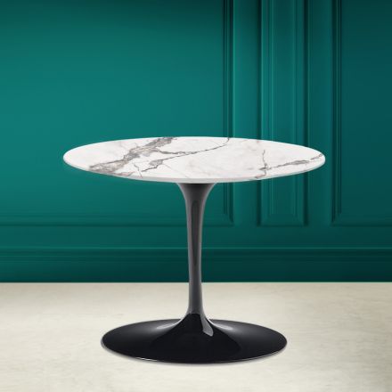 Mesa de Centro Tulipa Eero Saarinen H 41 em Cerâmica Invisível Select Made in Italy - Escarlate Viadurini