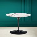 Mesa de centro Tulip Eero Saarinen H 41 em cerâmica invisível selecionada fabricada na Itália - Escarlate