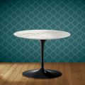 Mesa de centro Tulip de Eero Saarinen, 104 cm de altura, em cerâmica polida, fabricada na Itália - Vermelho Escarlate