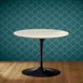 Mesa de centro Tulip de Eero Saarinen, 41 cm de altura, em cerâmica Marmorio, fabricada na Itália - Vermelho Escarlate