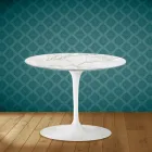 Mesa de Centro Tulipa Eero Saarinen H 41 em Morpheus Ceramic Made in Italy - Escarlate Viadurini