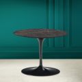 Mesa de centro Tulip Eero Saarinen H 41 em cerâmica Noir Desire Made in Italy - Escarlate