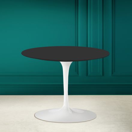 Mesa de Centro Tulipa Eero Saarinen H 41 em Noir Soft Ceramic Made in Italy - Escarlate Viadurini