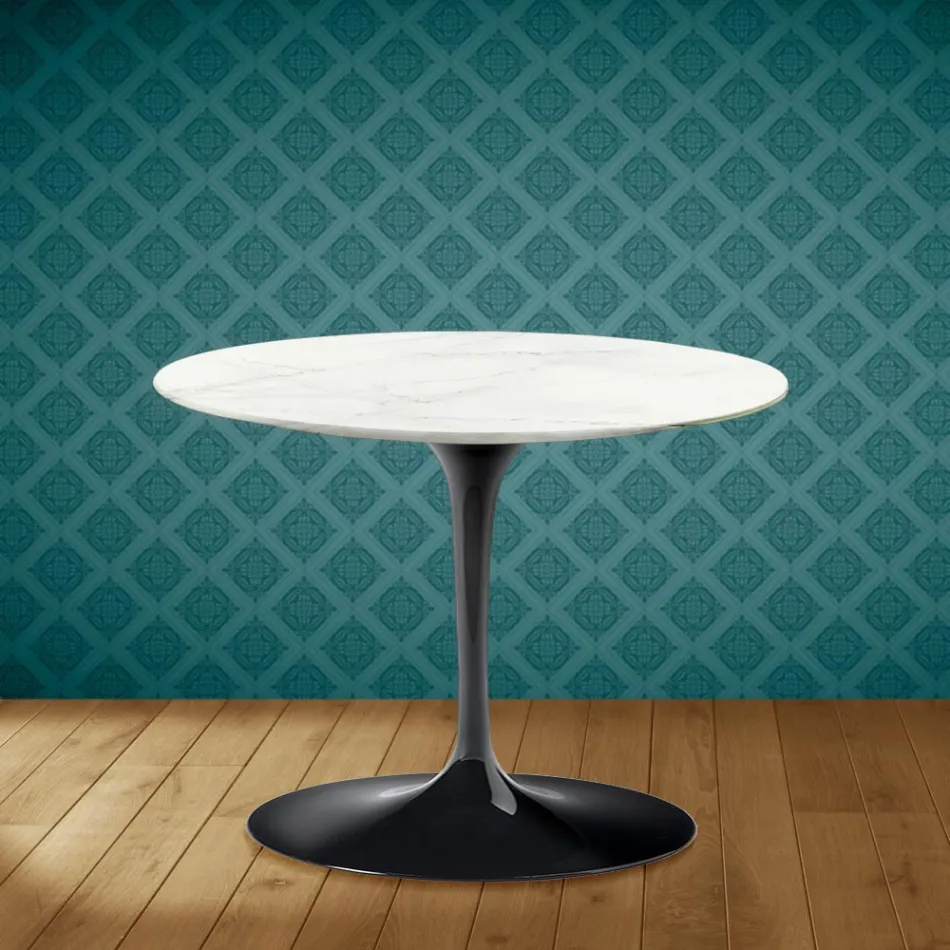 Mesa de Centro Tulipa Eero Saarinen H 41 em Rem Ceramic Made in Italy - Escarlate Viadurini
