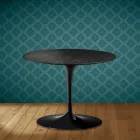 Mesa de centro Tulip de Eero Saarinen, 41 cm de altura, em cerâmica Somnia, fabricada na Itália - cor escarlate Viadurini