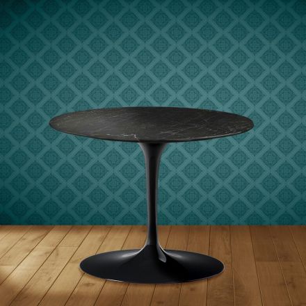Mesa de centro Tulip de Eero Saarinen, 41 cm de altura, em cerâmica Somnia, fabricada na Itália - cor escarlate Viadurini