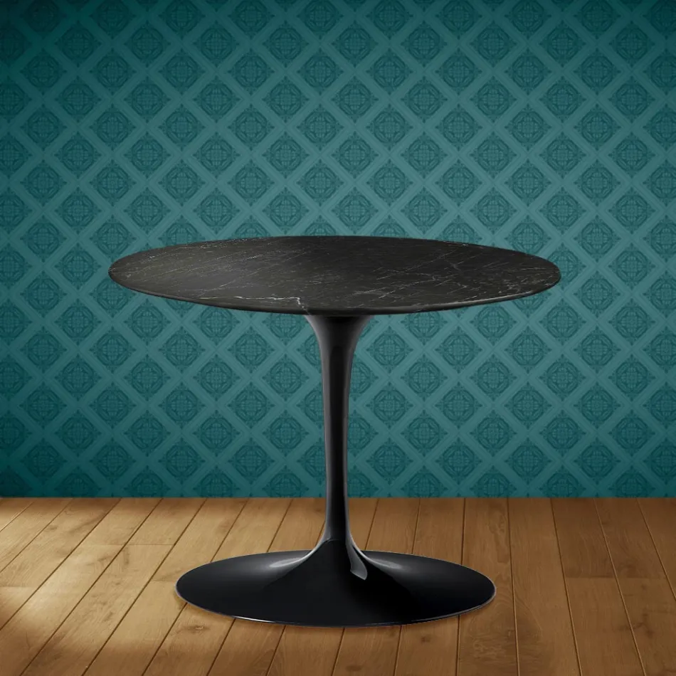 Mesa de centro Tulip de Eero Saarinen, 41 cm de altura, em cerâmica Somnia, fabricada na Itália - cor escarlate Viadurini