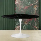 Mesa de centro Tulipa Eero Saarinen H 41 em mármore preto Marquinia fabricado na Itália - Escarlate Viadurini