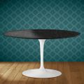 Mesa de centro oval Tulip H 41 de Eero Saarinen em cerâmica Somnia, fabricada na Itália - Scarlet