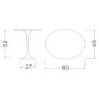 Mesa de centro Tulipa Eero Saarinen H 52 com tampo de mármore preto Marquinia fabricado na Itália - Escarlate Viadurini