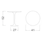 Mesa de Centro Tulipa Eero Saarinen H 52 Redondo em Mármore Carrara Fabricado na Itália - Escarlate Viadurini