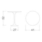 Mesa de Centro Tulipa Eero Saarinen H 52 Redondo em Mármore Alpi Verde Fabricado na Itália - Escarlate Viadurini