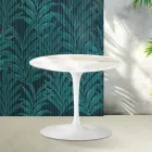 Mesa de centro Saarinen Tulip, 39 cm de altura, em cerâmica Florim Calacatta Gold brilhante - Scarlet Viadurini