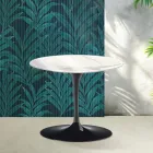Mesa de centro Saarinen Tulip, 39 cm de altura, em cerâmica Statuario Florim brilhante - Scarlet Viadurini
