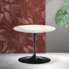 Mesa de centro Saarinen Tulip, 39 cm de altura, em cerâmica fosca Florim Statuario - Escarlate Viadurini