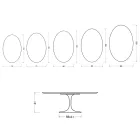 Mesa de centro Saarinen Tulip, 41 cm de altura, em cerâmica Florim branca fosca - Scarlet Viadurini