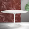 Mesa de centro Saarinen Tulip, 41 cm de altura, em cerâmica Florim branca fosca - Scarlet