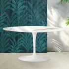 Mesa de centro Saarinen Tulip, 41 cm de altura, em cerâmica Statuario Florim brilhante - Scarlet Viadurini