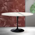 Mesa de centro Saarinen Tulip, 41 cm de altura, em cerâmica fosca Florim Statuario - Escarlate