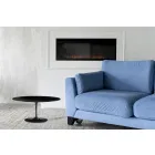 Mesa de centro Tulip Saarinen H 41 com tampo oval em laminado líquido preto fabricado na Itália - Escarlate Viadurini