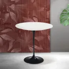 Mesa de centro Saarinen Tulip, 52 cm de altura, em cerâmica Florim branca fosca - Scarlet Viadurini