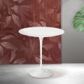 Mesa de centro Saarinen Tulip, 52 cm de altura, em cerâmica Florim branca fosca - Scarlet