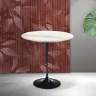 Mesa de centro Saarinen Tulip, 52 cm de altura, em cerâmica Florim Calacatta Gold Matt - Scarlet Viadurini