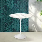 Mesa de centro Saarinen Tulip, 52 cm de altura, em cerâmica Statuario Florim brilhante - Scarlet Viadurini