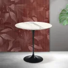 Mesa de centro Saarinen Tulip, 52 cm de altura, em cerâmica fosca Florim Statuario - Escarlate Viadurini