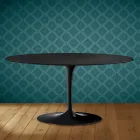 Mesa de centro Saarinen Tulip, oval, 41 cm de altura, cerâmica Domoos, fabricada na Itália - cor escarlate Viadurini