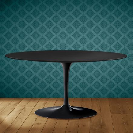 Mesa de centro Saarinen Tulip, oval, 41 cm de altura, cerâmica Domoos, fabricada na Itália - cor escarlate Viadurini