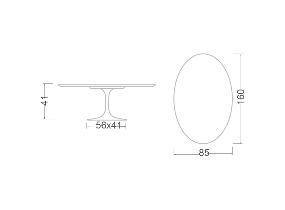 Mesa de centro oval Tulip Saarinen H 41 em Statuario Altissimo Made in Italy - Escarlate Viadurini
