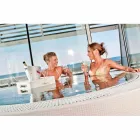 Mesa de centro - bandeja flutuante design faux leather náutico Trona Viadurini