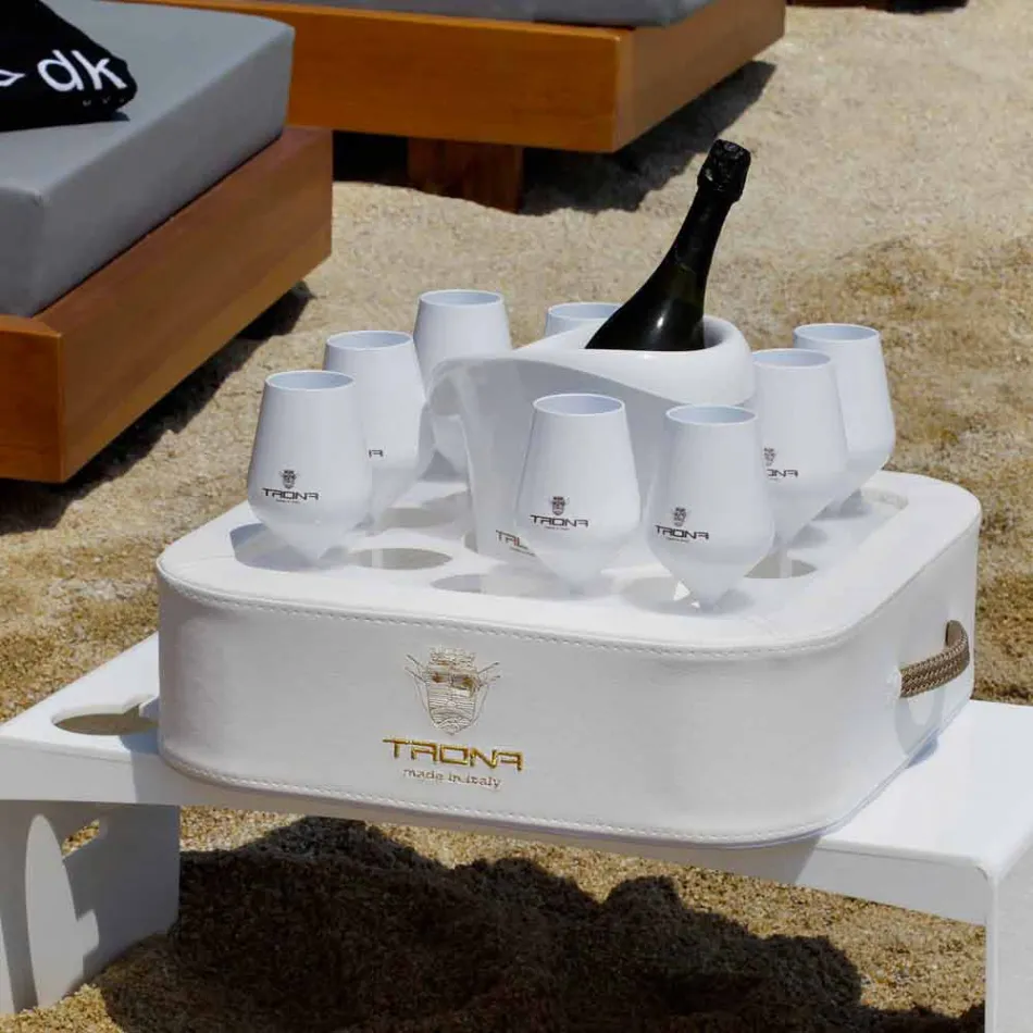 Bandeja de piscina flutuante design moderno Trona, fabricada na Itália Viadurini