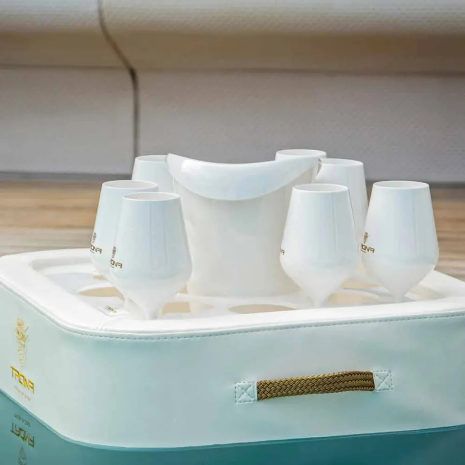 Bandeja de piscina flutuante design moderno Trona, fabricada na Itália Viadurini