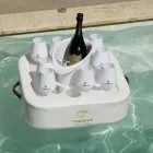 Bandeja de piscina flutuante design moderno Trona, fabricada na Itália Viadurini