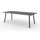 Mesa de alumínio para exterior 220x100 cm em diferentes acabamentos - Resplandecente Viadurini