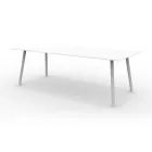 Mesa de alumínio para exterior 220x100 cm em diferentes acabamentos - Resplandecente Viadurini