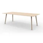 Mesa de alumínio para exterior 220x100 cm em diferentes acabamentos - Resplandecente Viadurini