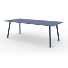 Mesa de alumínio para exterior 220x100 cm em diferentes acabamentos - Resplandecente Viadurini