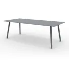 Mesa de alumínio para exterior 220x100 cm em diferentes acabamentos - Resplandecente Viadurini