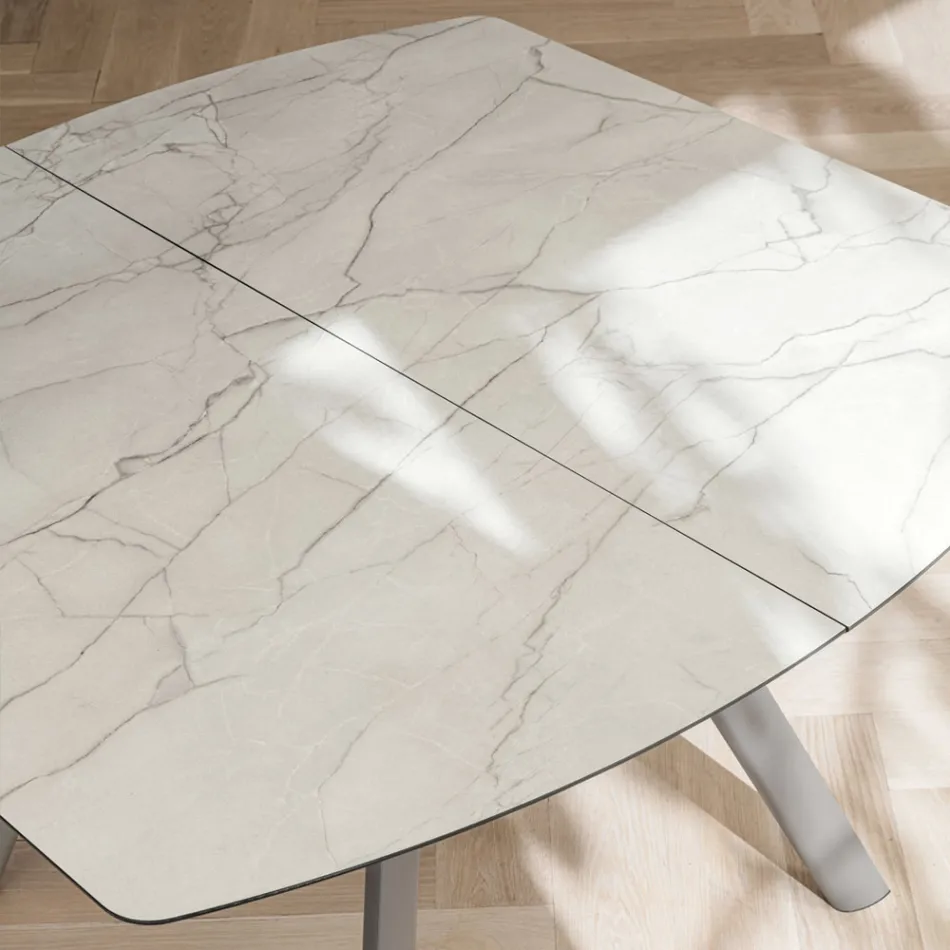 Mesa de Barril Extensível até 170 cm em HPL Estratificado - Convivio Viadurini