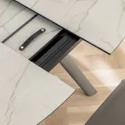 Mesa de Barril Extensível até 170 cm em HPL Estratificado - Convivio Viadurini