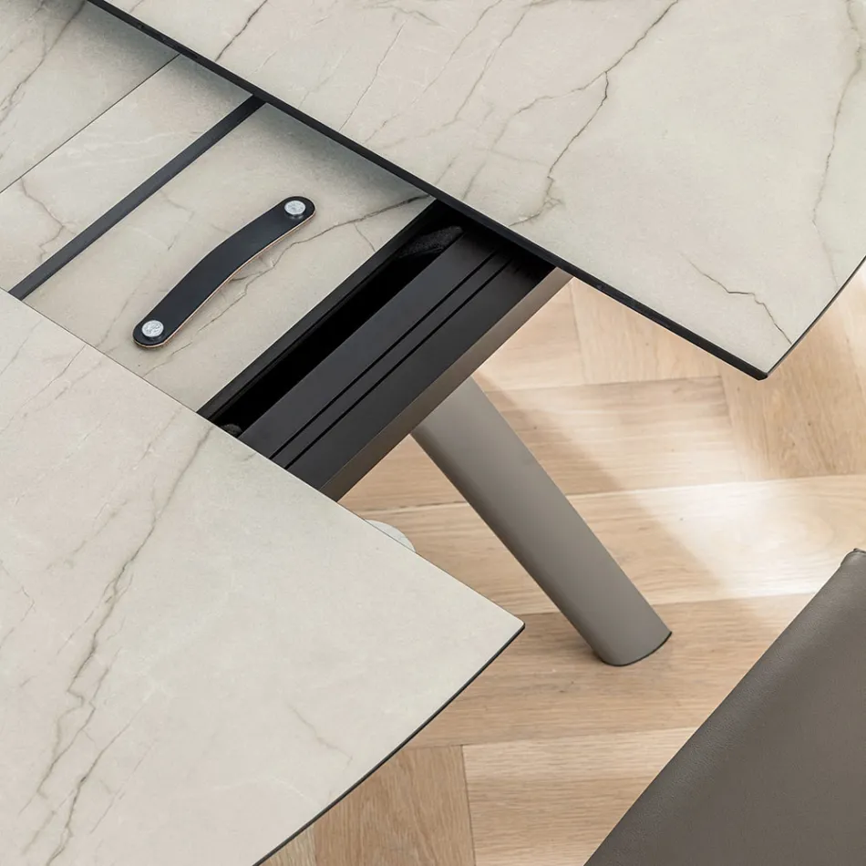 Mesa de Barril Extensível até 170 cm em HPL Estratificado - Convivio Viadurini