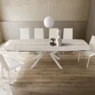 Mesa de Barril Extensível até 240 ou 280 cm em HPL e Metal - Presente Viadurini